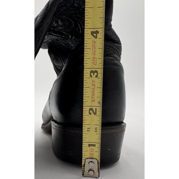 DAN POST Women's Cowboy Boots Black Snip On Pointed Toe Size 6M USA Great GUC - Picture 7 of 12